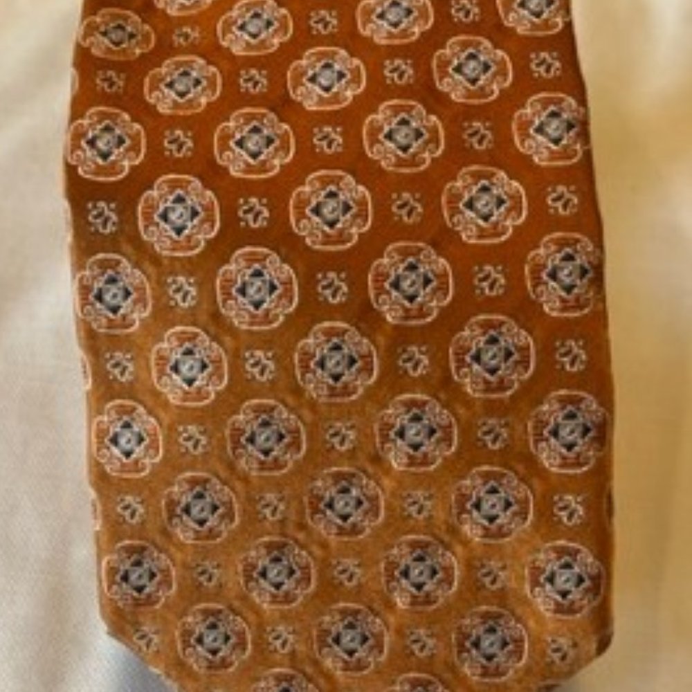 Jos A Bank Signature Collection Tie Orange Silk New